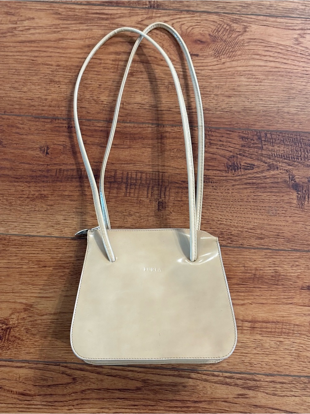 Furla Made in Italy Vintage Patent Leather Mini Tote Shoulder Bag